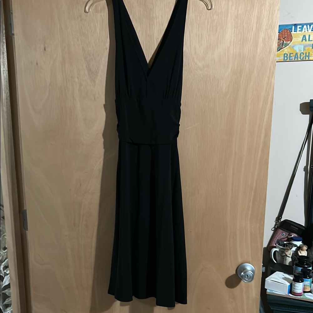 Boston Proper Black V-Neck Backless Sundress